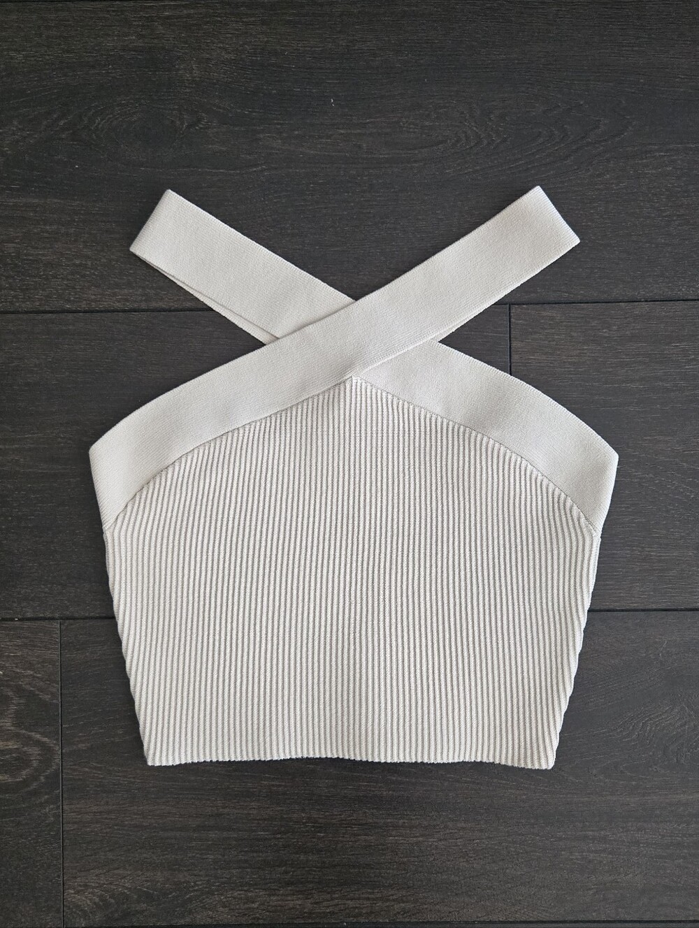 Babaton Sculpt Knit Cross-Front Crop Top